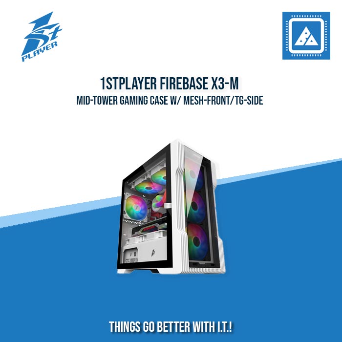 1STPLAYER FIREBASE X3-M MID-TOWER GAMING CASE W/ MESH-FRONT/TG-SIDE/ M-ATX 1STPLAYER FIREBASE X3-M MID-TOWER GAMING CASE W/ MESH-FRONT/TG-SIDE/ M-ATX